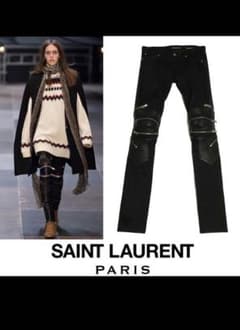 Saint Laurent レザーバイカーパンツのサムネイル