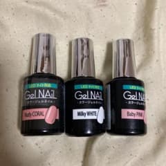セリア カラー　ジェルネイル　ピンク ホワイト　セット　pink whiteのサムネイル