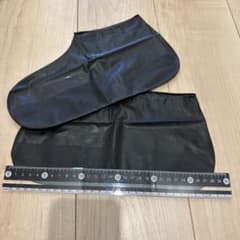防水 シリコン シューズカバー ブラック L レインカバー 2セットのサムネイル