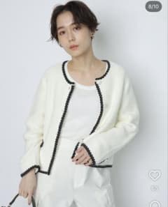 Arpege story 配色ツイード　ニットジャケットのサムネイル