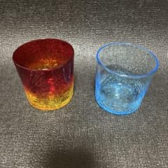 琉球ガラス　ロックグラスペア（ずっしり・どっしり）のサムネイル