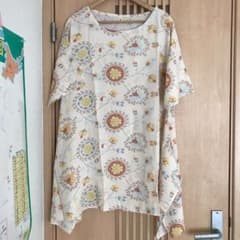 送料込み！大きいサイズ 総柄アシメトリー チュニック 4L★のサムネイル