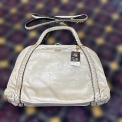 ANGEL GINZA オフホワイトショルダーハンドバッグ新品2万円以上の品物 