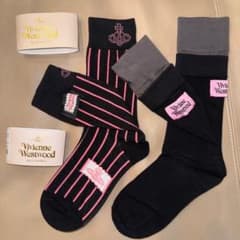 Vivienne Westwood ソックス 2足セット 刺繍ロゴ入り 靴下