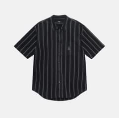stussy boxy ss shirt stripe black Mのサムネイル