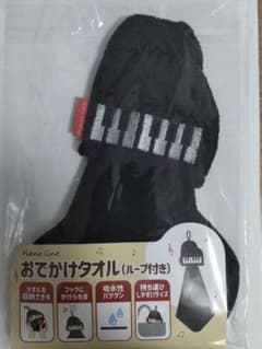 ピアノデザインおでかけタオル（ブラック）のサムネイル