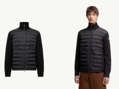 【美品】MONCLER ダウンジャケット カーディガン ブラック XLサイズのサムネイル