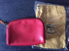 イルビゾンテ 本革ポーチ 赤のサムネイル
