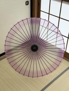 蛇の目傘　番傘　絹　シルク　紫暈し　和傘　傘　二段継　舞踊　大衆演劇　着物　撮影 蛇の目傘 番傘 絹 シルク 紫暈し 和傘 傘 二段継 舞踊 大衆演劇 着物