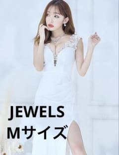 JEWELS ホワイト レース ロングドレス Mサイズ - メルカリ