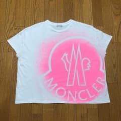 極美品 MONCLER ピンク デカロゴ レディース TシャツM 4S358 - メルカリ