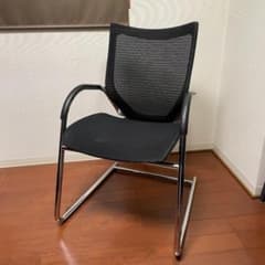 北綾瀬発 バロンチェア ゲストチェア ミーティングチェア ブラックのサムネイル