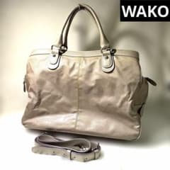 WAKO 和光 ワコウ ボストンバック ショルダーバック ゴールド - メルカリ