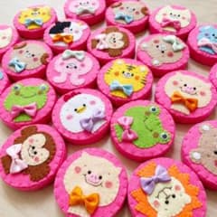 ハンドメイド◆動物絵合わせ積み木◆フェルト　知恵知育　保育園　いぬ　ねこ　手作り