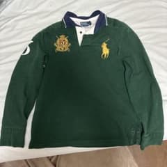 ポロラルフローレン 長シャツ 長袖 汚れなし 緑 ビックポニー 刺繍あり 