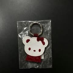 familiar くま レザーキーホルダー 赤リボンのサムネイル