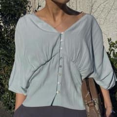 Ameri MACARON BLOUSE マカロン ブラウス ミント　FREEのサムネイル