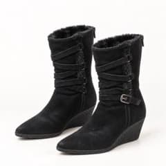 Stuart Weitzman スエードブーツ ウェッジソール 23.5cm