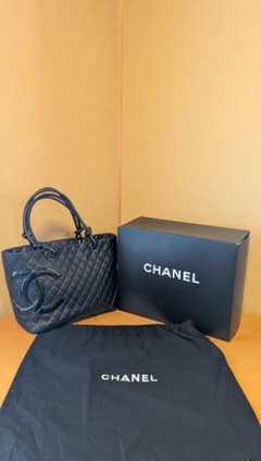 CHANEL キルティングレザートートバッグ ブラックのサムネイル