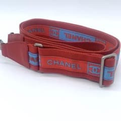 美品 シャネル スポーツライン ショルダーストラップ キャンバス レッド 赤 美品 シャネル スポーツライン ショルダーストラップ キャンバス