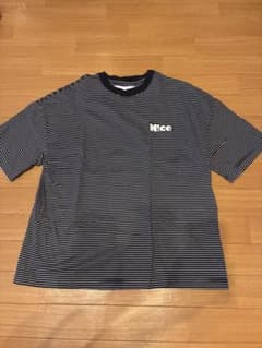 b*h様 USED / N!ce round logo border tee 2 希少Sサイズ】N!ce round logo border tee - メルカリ