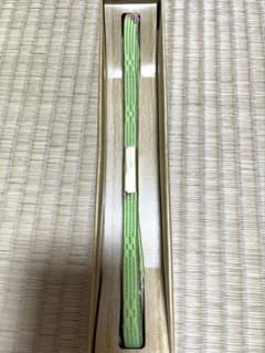 新品　緑色の織り模様帯締め