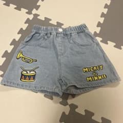 ⭐︎あすか様専用リトシー　ミッキー　ミニー　デニムショートパンツ　110のサムネイル