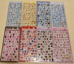正規品　ボンボンドロップシール　サンリオ　moji 文字　８枚セット　フルコンプのサムネイル