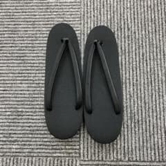 【美品】モダン草履 黒 ブラック サイズM和装 着物 カジュアル