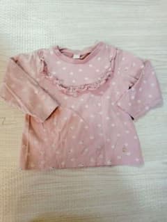 アプレレクール　フリル付き花柄長袖Tシャツ 90　　　　保育園着のサムネイル