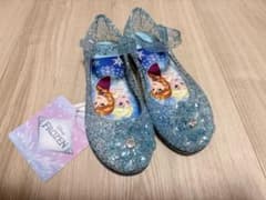 [신품] 아나운서와 눈의 여왕 샌들 18cm 디즈니 클리어 샌들 엘사