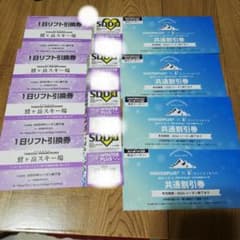 Don00108様専用　鷲ヶ岳スキー場リフト券＆鷲ヶ岳温泉割引券のサムネイル