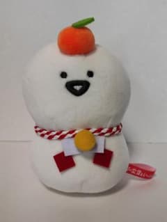 문구와 함께 오모치 모치 모치 마스코트 설날 거울 떡