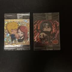 ナルト疾風伝 シールウエハース ミナト チャクラレア ＋　うちはイタチのサムネイル