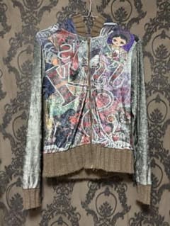ベロア生地アートパーカーy2kのサムネイル