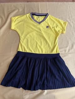 FILA テニスウェア ワンピース イエロー ネイビーMサイズのサムネイル
