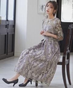 niana 刺繍レース バックリボン　パーティドレスのサムネイル