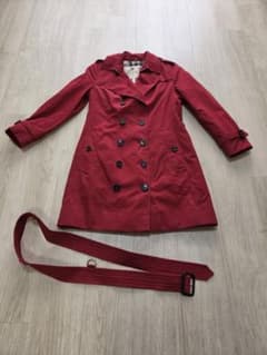 た*。様 バーバリー サンドリンガム レッド トレンチコート UK14 BURBERRY（バーバリー） 4043581 サンドリンガム レッド トレンチ