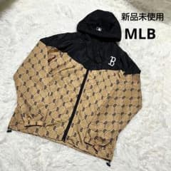 新品未使用タグ付き MLB korea ナイロンジャケット バイカラー 刺繍 