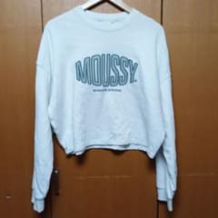 MOUSSY クロップド丈 スウェット ホワイトのサムネイル