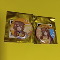 戌神ころね 2種セット ホロライブ 極楽湯コラボ缶バッジ 等身ver