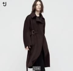 naka様専用 UNIQLO+J  カシミヤブレンド ラップ  ロングコート　Mのサムネイル