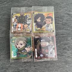 NARUTO 忍界シール 4枚セット 忍犬 柱間 マダラ やぐら 枇杷十蔵のサムネイル
