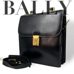 4608 BALLY バリー ビジネスバッグ 2way レザー ブラック - メルカリ