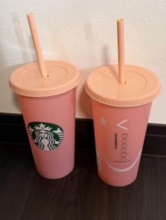 カラーチェンジングリユーザブル コールドカップ ピンク 591ml 2個