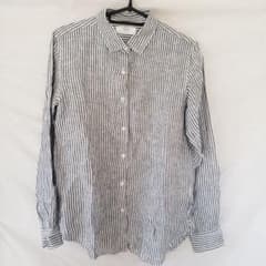 UNIQLO ストライプシャツ 長袖 Mサイズ　オフィス　カジュアル