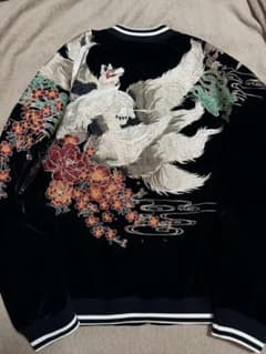 未使用 SKAJAN 別珍 龍 桜 日本 黒 スカジャン vintage 美品 - メルカリ