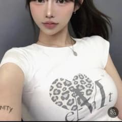 MUCENT ムセント ハート Tシャツ レオパード柄 タグ付き 韓国 XSのサムネイル