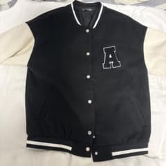 DAZY スタジャン ブラック×ホワイト Aロゴのサムネイル