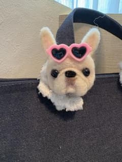 匿名配送　羊毛フェルト フレンチブルドッグ ハンドメイド　バッグチャームのサムネイル